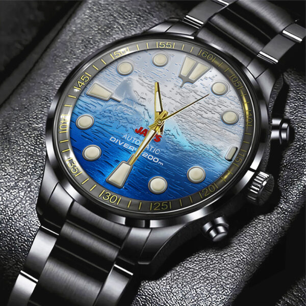 Jaws Black Stainless Steel Watch – TANTN 14191