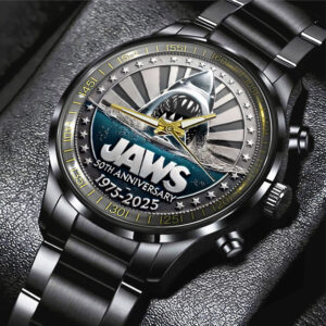 Jaws Black Stainless Steel Watch – TANTN 12372