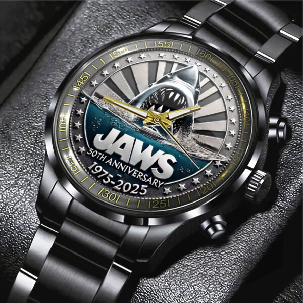 Jaws Black Stainless Steel Watch – TANTN 12372