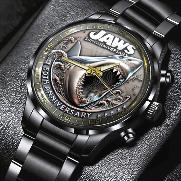 Jaws Black Stainless Steel Watch – TANTN 12373