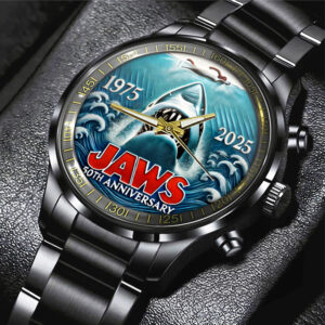 Jaws Black Stainless Steel Watch – TANTN 12524