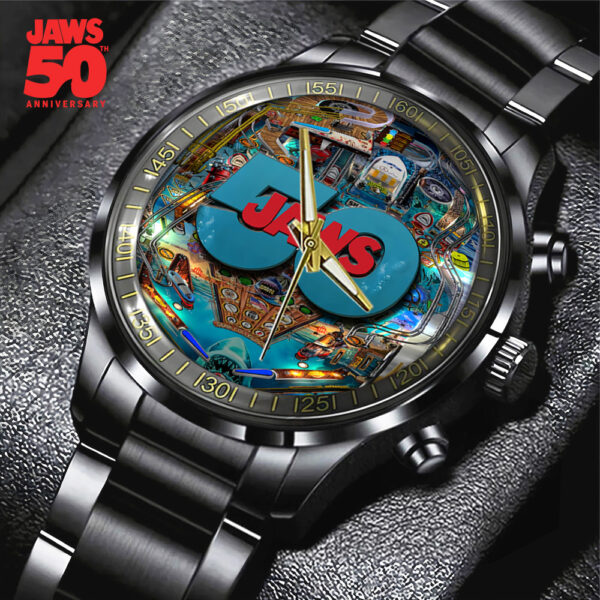 Jaws Black Stainless Steel Watch – TANTN 14189