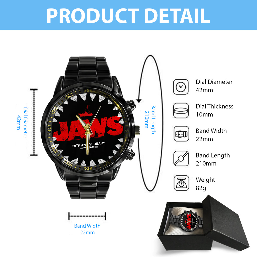 Jaws Black Stainless Steel Watch – GNE 3371 - Image 4