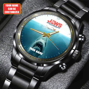 Personalized Jaws Black Stainless Steel Watch – GNE 3462