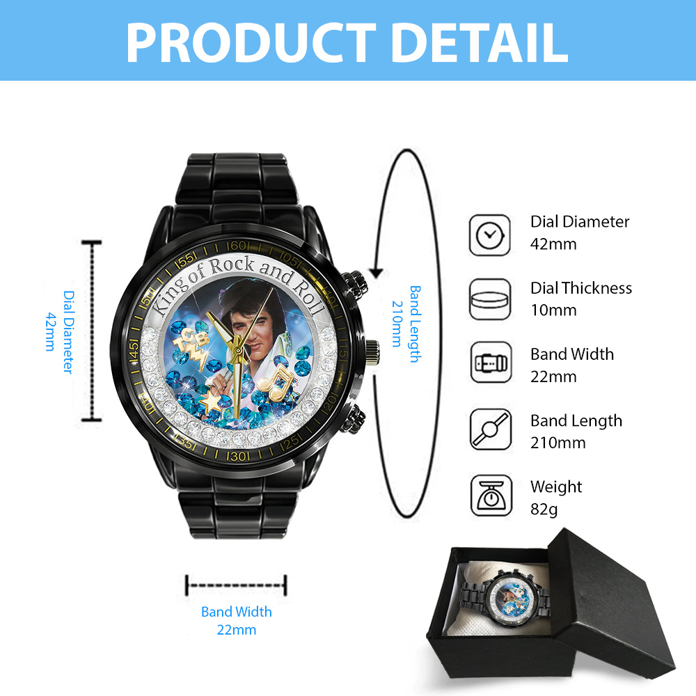 Elvis Presley - Stainless Steel Watch (Design #135) - Image 4