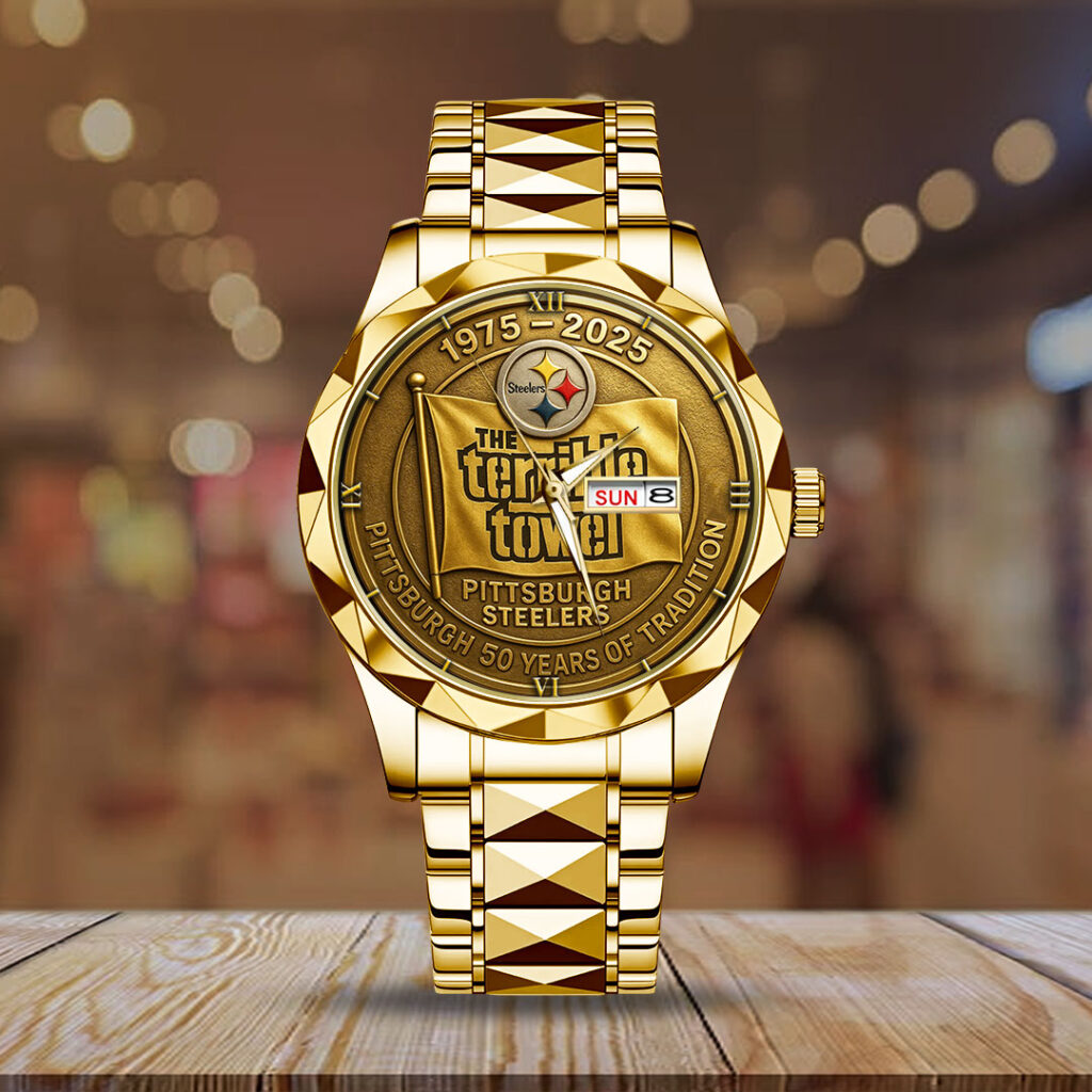 Pittsburgh Steelers Anniversary 2025 Alloy Quartz Watch - Image 2