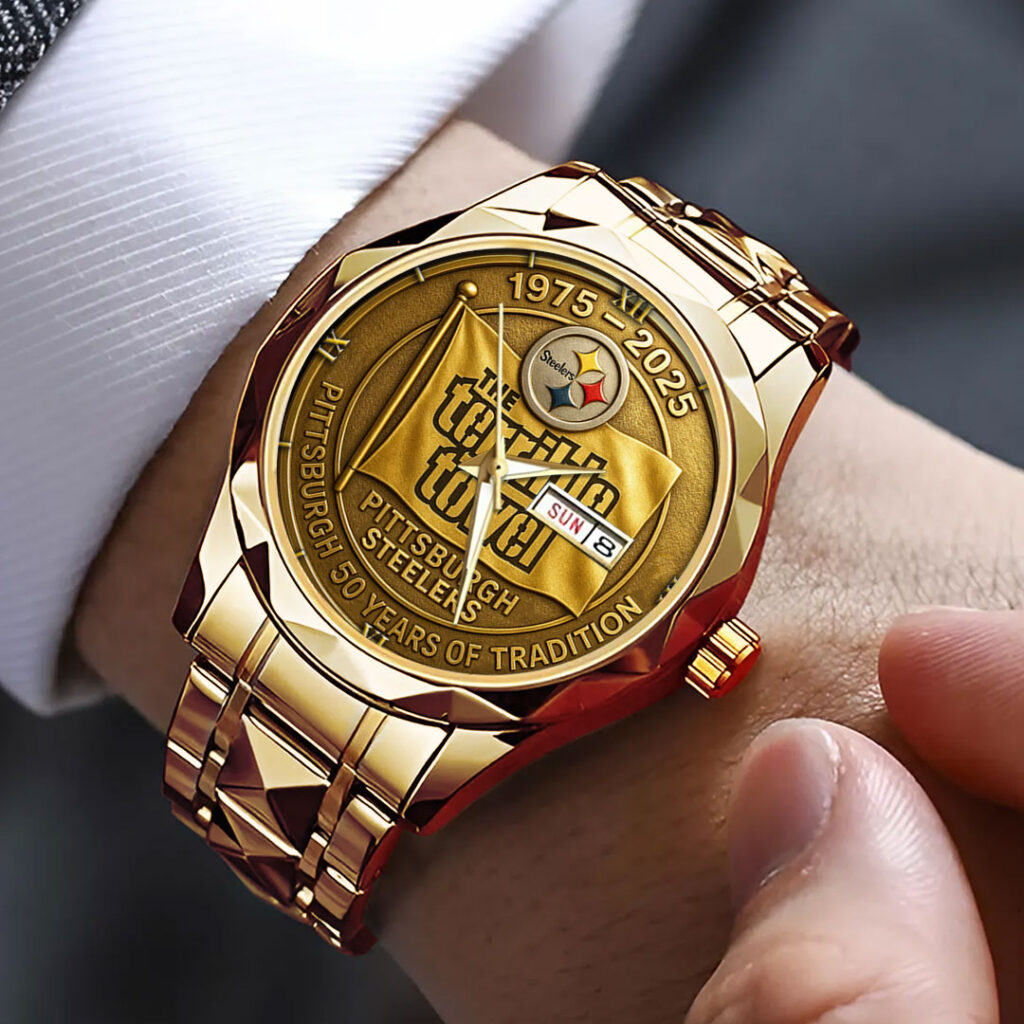 Pittsburgh Steelers Anniversary 2025 Alloy Quartz Watch - Image 3