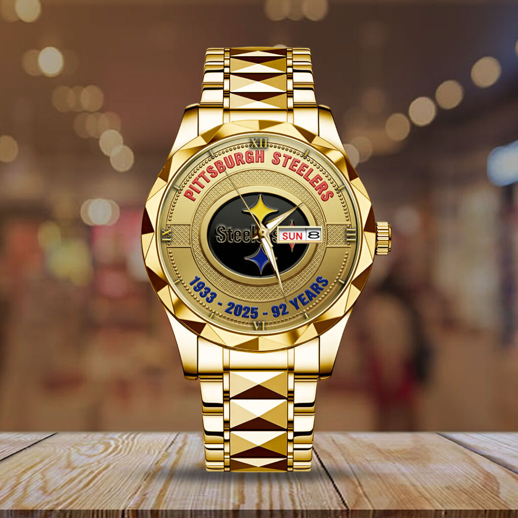 Pittsburgh Steelers 92 Years Anniversary 2025 Alloy Quartz Watch - Image 2