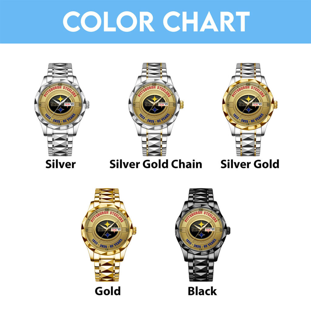 Pittsburgh Steelers 92 Years Anniversary 2025 Alloy Quartz Watch - Image 4