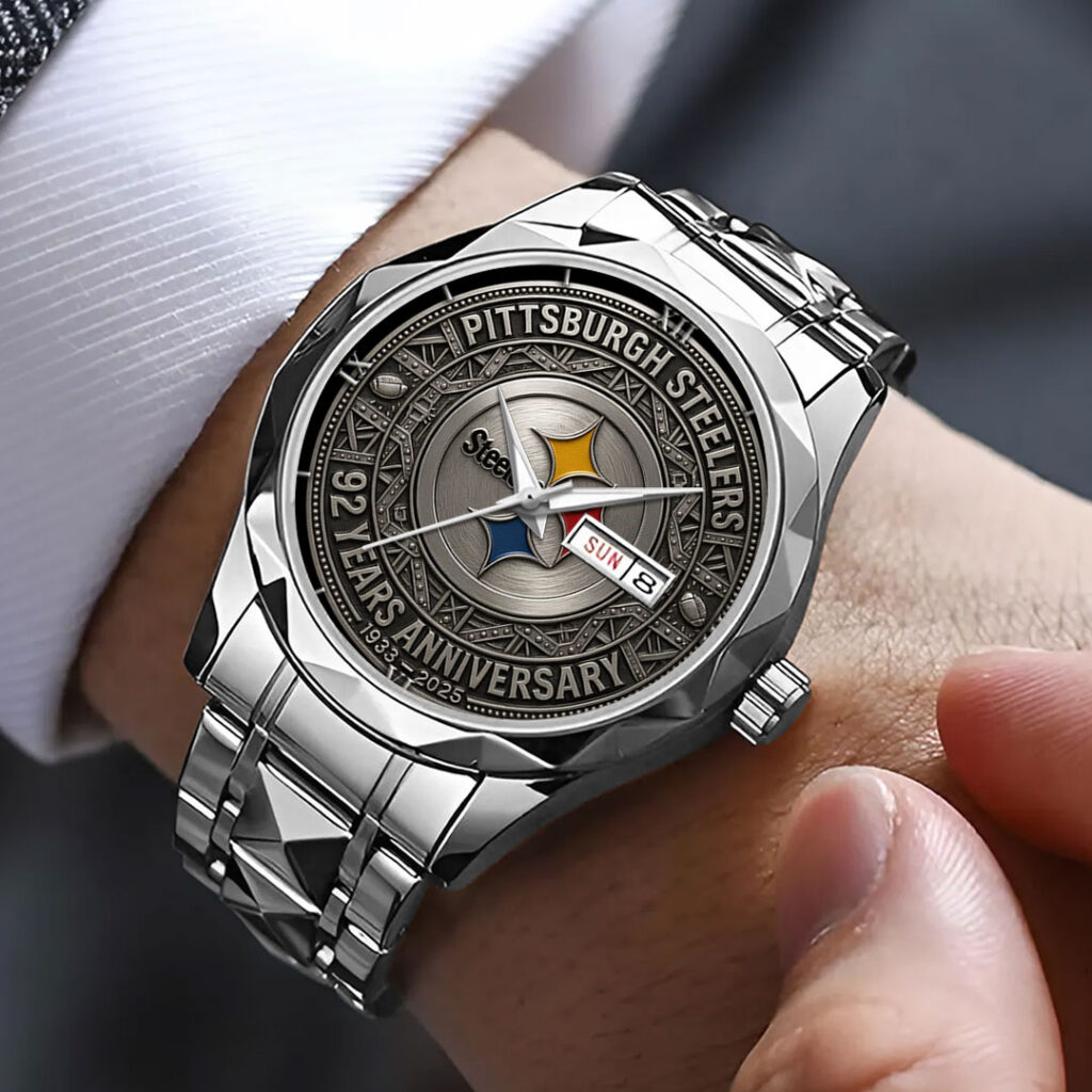 Pittsburgh Steelers 92 Years Anniversary 2025 Alloy Quartz Watch - Image 3