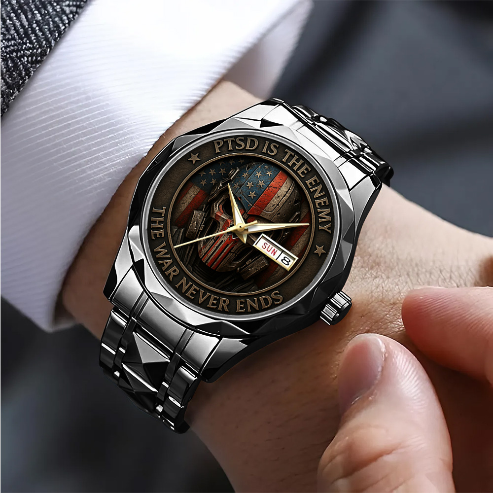 PTSD Awareness Veterans Alloy Luxury Quartz Watch – TANTN15627 - Image 2
