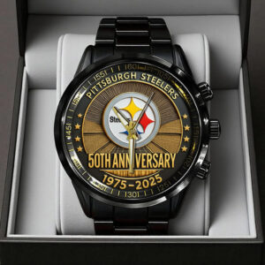 Pittsburgh Steelers The Terrible Towel 2025 Black Stainless Steel Watch – TANTN16139