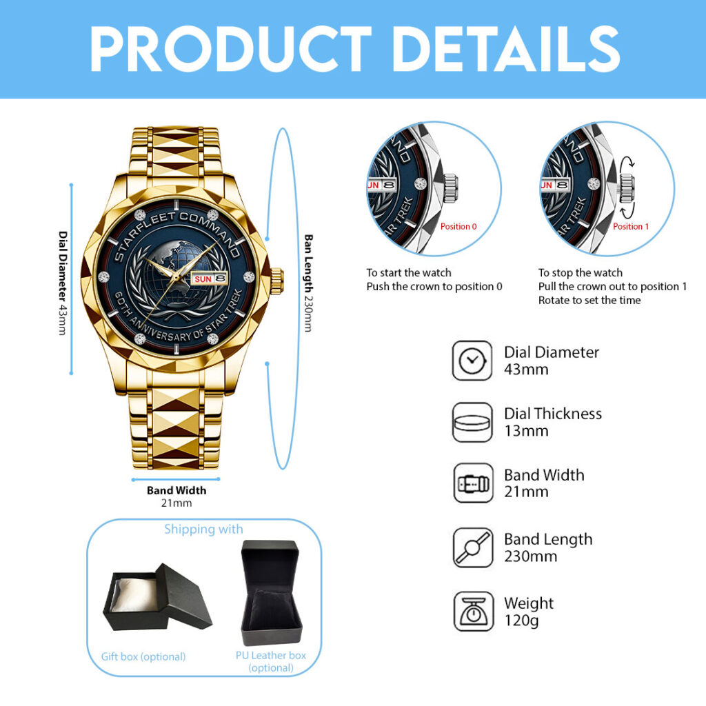 Star Trek 60th Anniversary 2026 Alloy Luxury Quartz Watch – TMTHU687 - Image 6