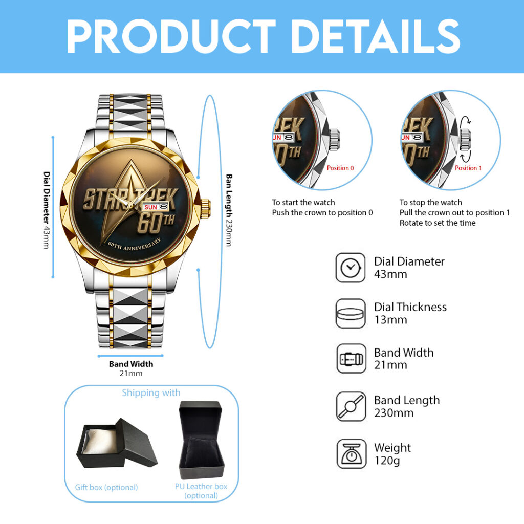 Star Trek 60th Anniversary 2026 Alloy Luxury Quartz Watch – TMTHU573 - Image 3