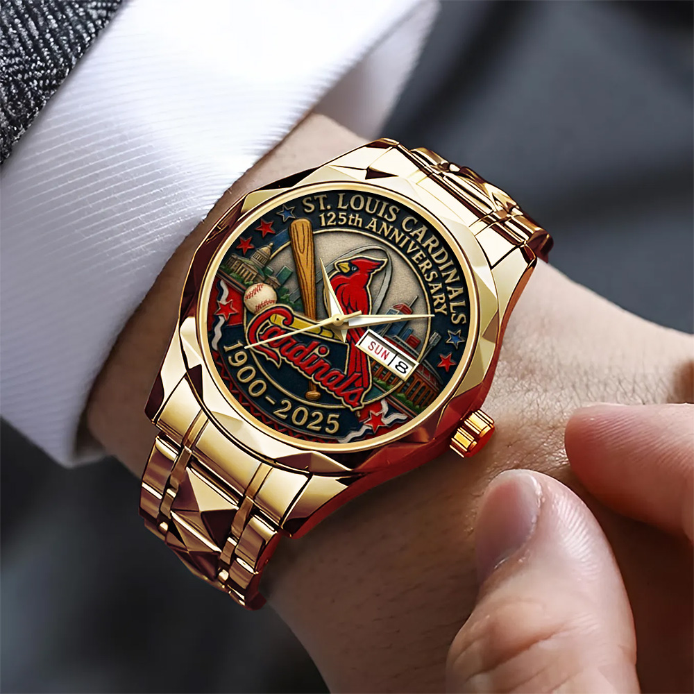 St. Louis Cardinals 125th Anniversary 1900-2025 Alloy Luxury Quartz Watch – TANTN15615 - Image 2