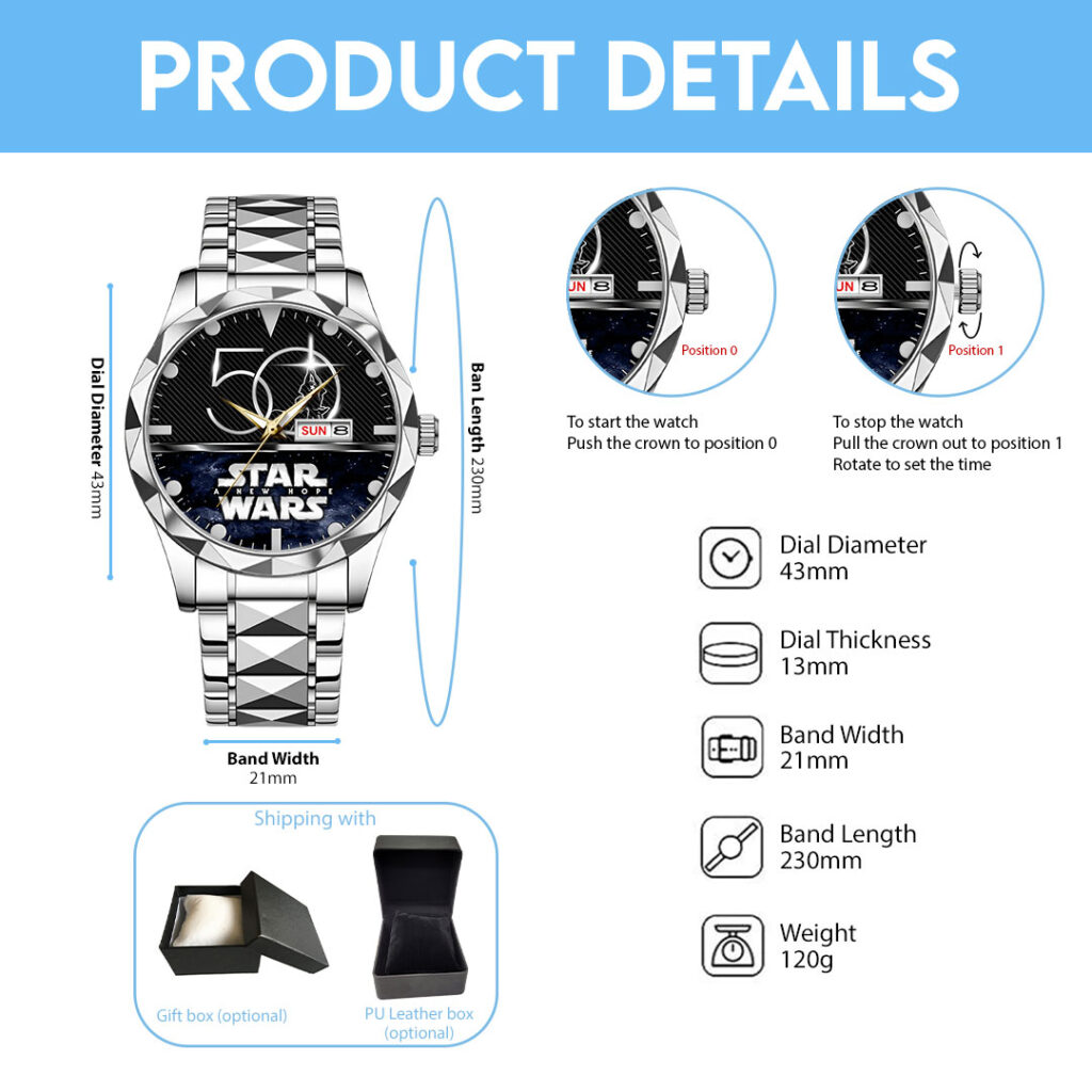 Star Wars 50 Years Alloy Quartz Watch - Design 14 - Image 5