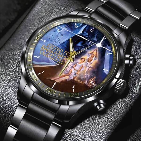 Star Wars Black Stainless Steel Watch - Design 4