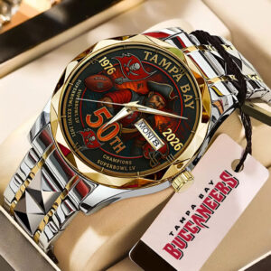 Tampa Bay Buccaneers 50th Anniversary 2025 Alloy Luxury Quartz Watch – TMTHU838