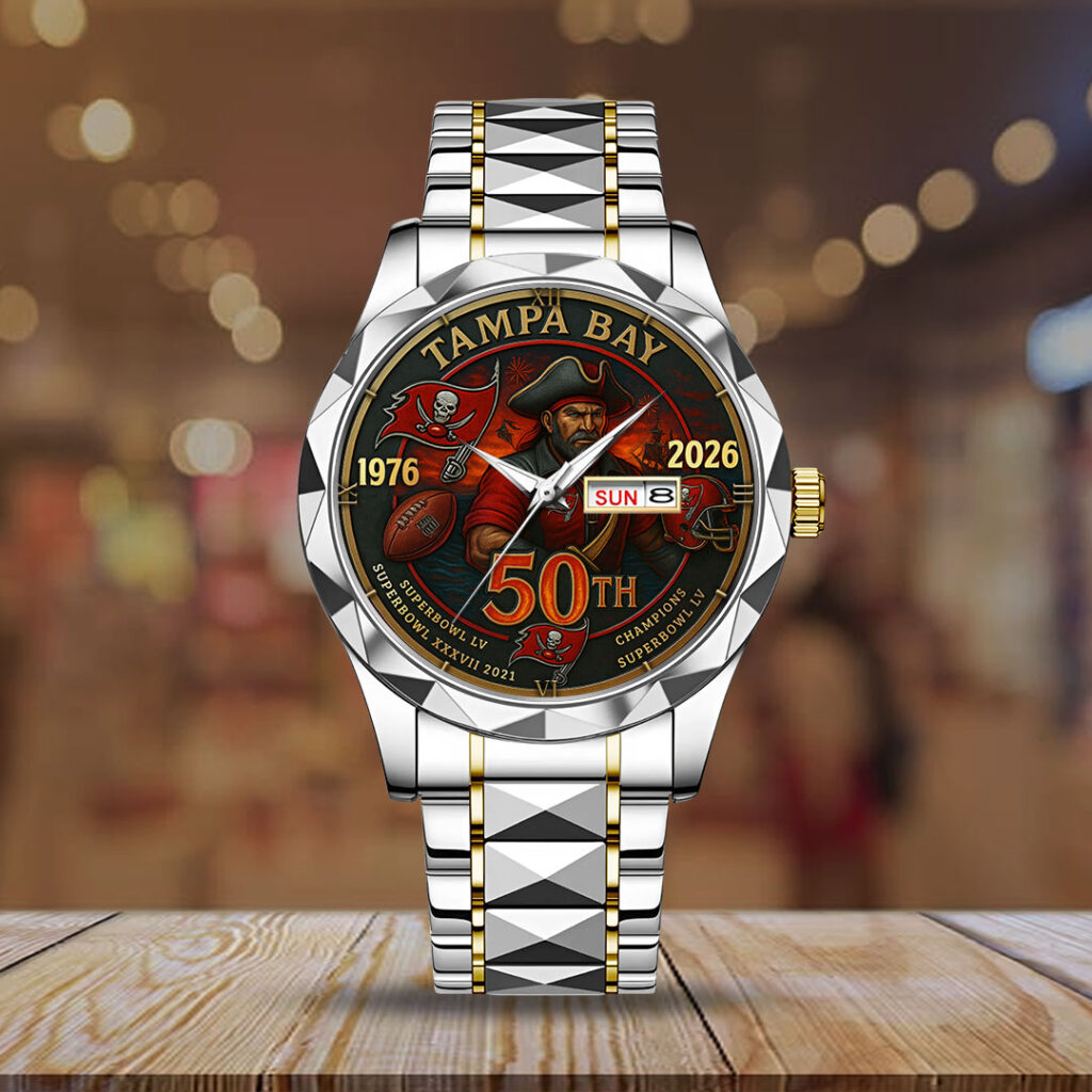 Tampa Bay Buccaneers 50th Anniversary 2025 Alloy Luxury Quartz Watch – TMTHU838 - Image 2