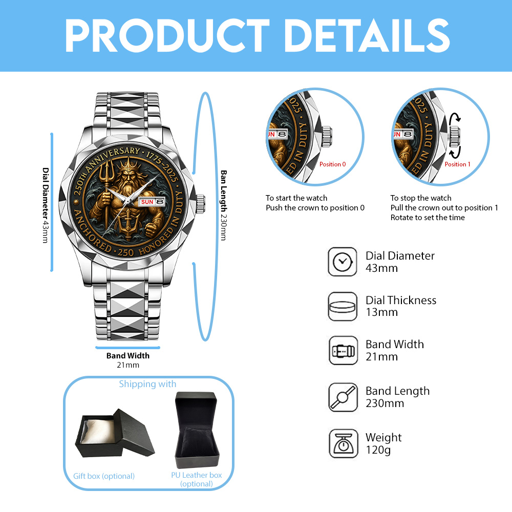 US Navy Alloy Luxury Quartz Watch – TANTN15985 - Image 4