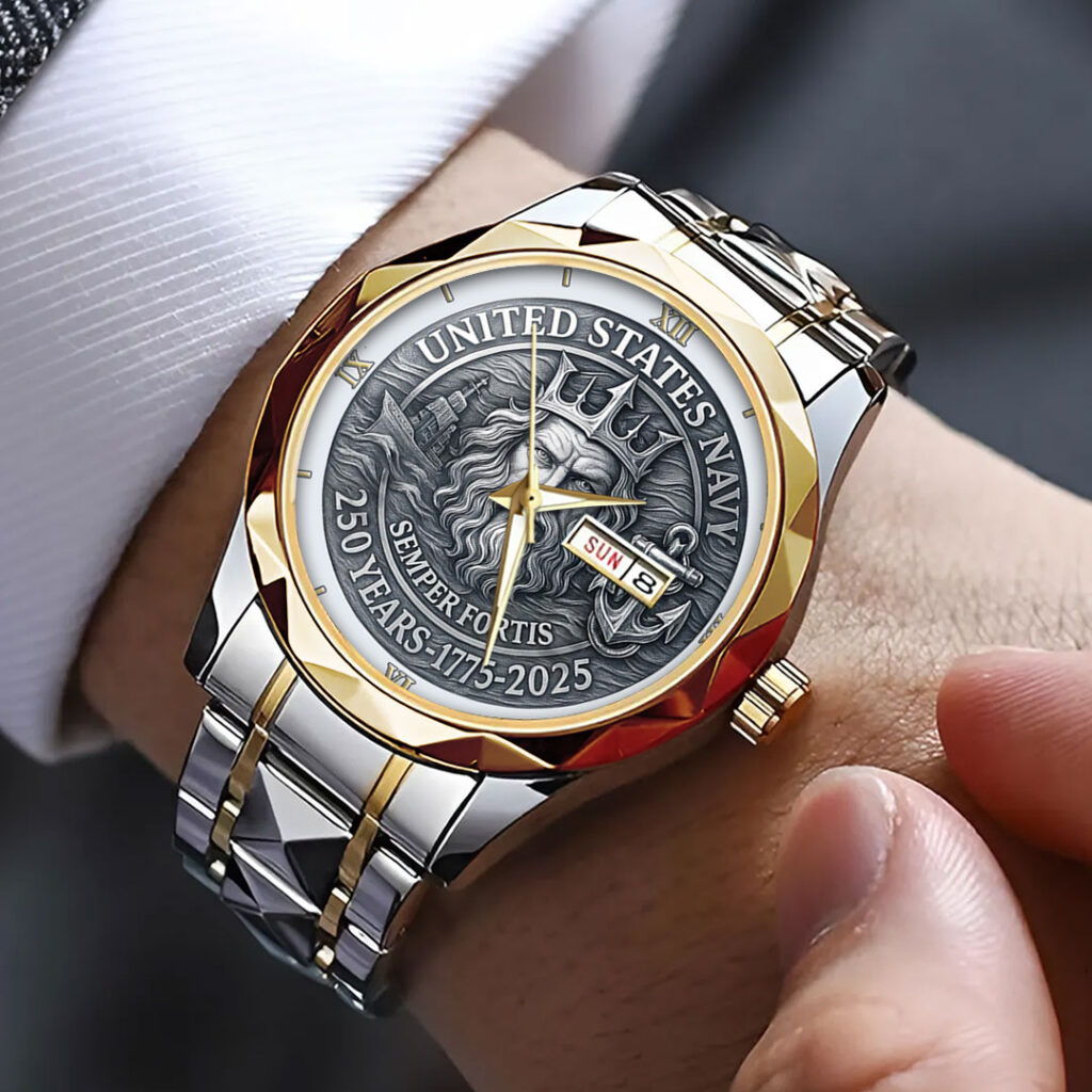 US Navy Alloy Luxury Quartz Watch – HOATT 11931 - Image 3