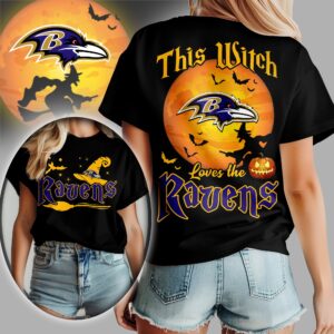 Baltimore Ravens x Halloween Witch T Shirt Gifts For Fans