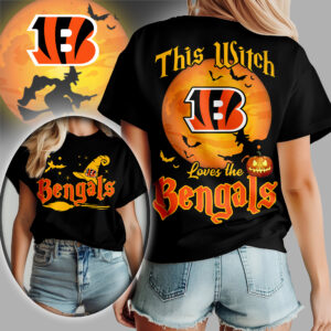 Cincinnati Bengals x Halloween Witch T Shirt Gifts For Fans