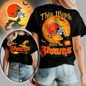 Cleveland Browns x Halloween Witch T Shirt Gifts For Fans