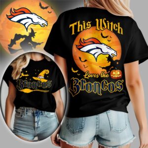 Denver Broncos x Halloween Witch T Shirt Gifts For Fans