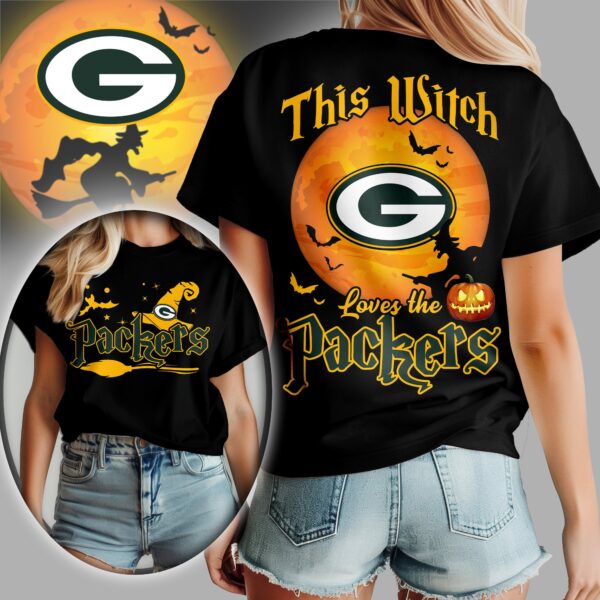 Green Bay Packers x Halloween Witch T Shirt Gifts For Fans