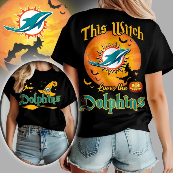 Miami Dolphins x Halloween Witch T Shirt Gifts For Fans
