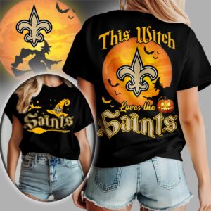 New Orleans Saints x Halloween Witch T Shirt Gifts For Fans