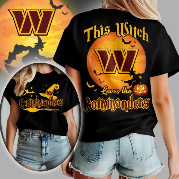 Washington Commanders x Halloween Witch T Shirt Gifts For Fans
