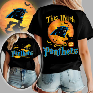Carolina Panthers x Halloween Witch T Shirt Gifts For Fans