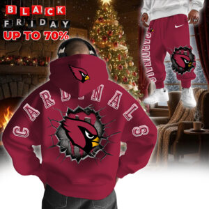Arizona Cardinals 3D Breakthrough Hoodie+Joggers Set