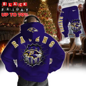 Baltimore Ravens 3D Breakthrough Hoodie+Joggers Set