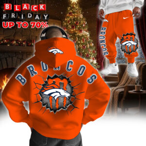 Denver Broncos 3D Breakthrough Hoodie+Joggers Set