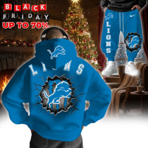 Detroit Lions 3D Breakthrough Hoodie+Joggers Set