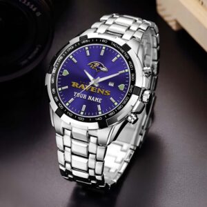 Baltimore Ravens Alloy Men Quartz Watch Custom Your Name