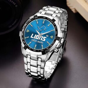 Detroit Lions Alloy Men Quartz Watch Custom Your Name