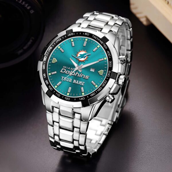 Miami Dolphins Alloy Men Quartz Watch Custom Your Name