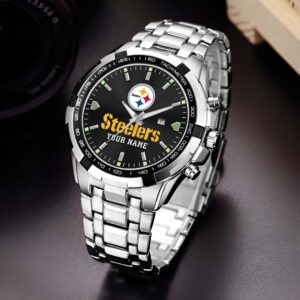 Pittsburgh Steelers Alloy Men Quartz Watch Custom Your Name