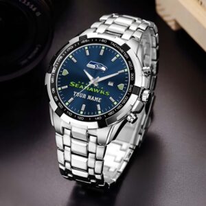 Seattle Seahawks Alloy Men Quartz Watch Custom Your Name