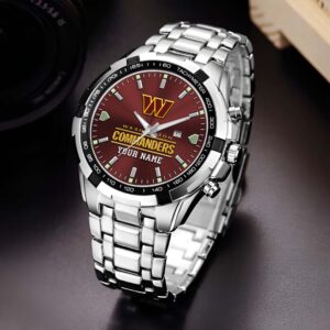 Washington Commanders Alloy Men Quartz Watch Custom Your Name