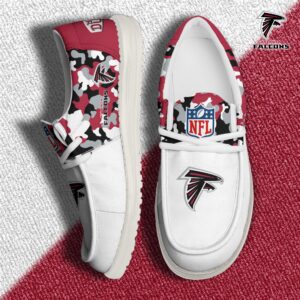 Atlanta Falcons Football H-D Canvas Loafer Shoes Custom Your Name, Sport Shoes For Fan, Fan Gifts EHIVM-04031614N