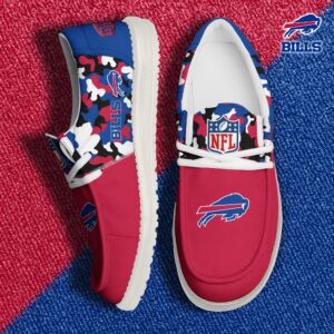 Buffalo Bills Football H-D Canvas Loafer Shoes Custom Your Name, Sport Shoes For Fan, Fan Gifts EHIVM-04031614N