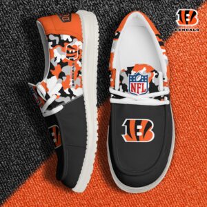 Cincinnati Bengals Football H-D Canvas Loafer Shoes Custom Your Name, Sport Shoes For Fan, Fan Gifts EHIVM-04031614N