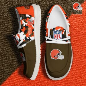 Cleveland Browns Football H-D Canvas Loafer Shoes Custom Your Name, Sport Shoes For Fan, Fan Gifts EHIVM-04031614N