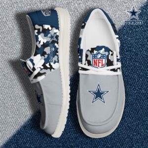Dallas Cowboys Football H-D Canvas Loafer Shoes Custom Your Name, Sport Shoes For Fan, Fan Gifts EHIVM-04031614N