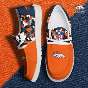 Denver Broncos Football H-D Canvas Loafer Shoes Custom Your Name, Sport Shoes For Fan, Fan Gifts EHIVM-04031614N